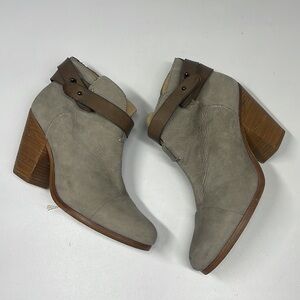 Rag & Bone Harrow Heeled Ankle Booties Leather Size 39 Made in Italy